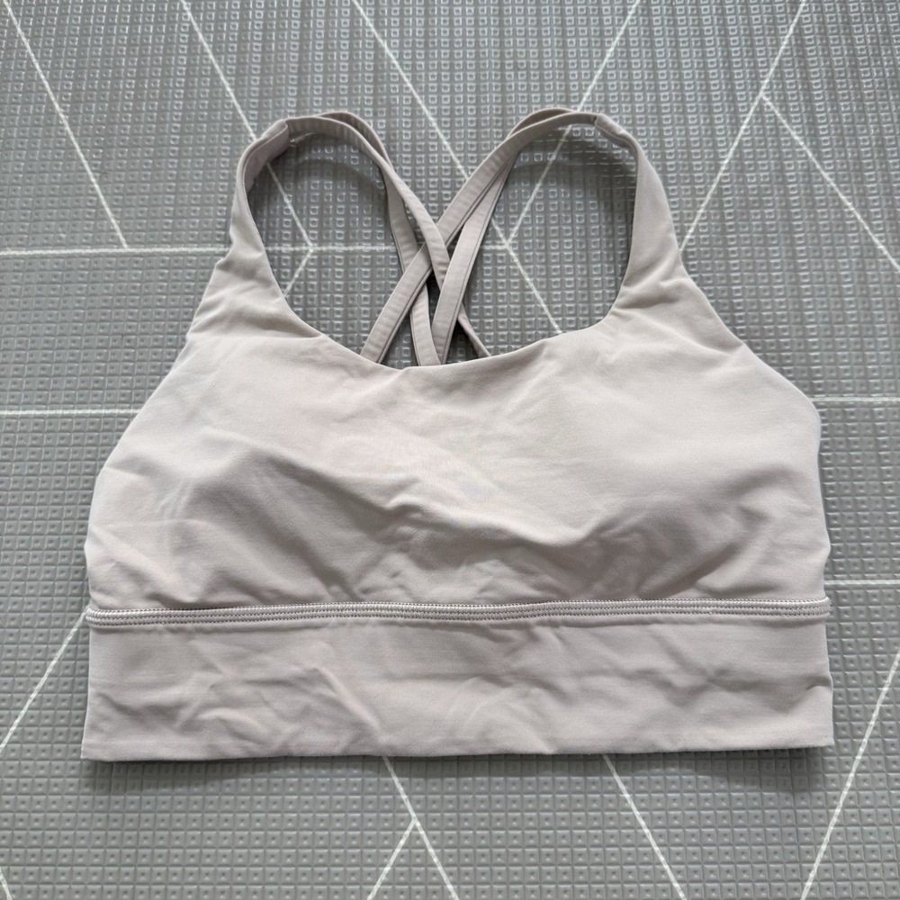 Lululemon Energy‎ Bra Long Line *Medium Support, B-D Cup 6 Beige LW2AV0S